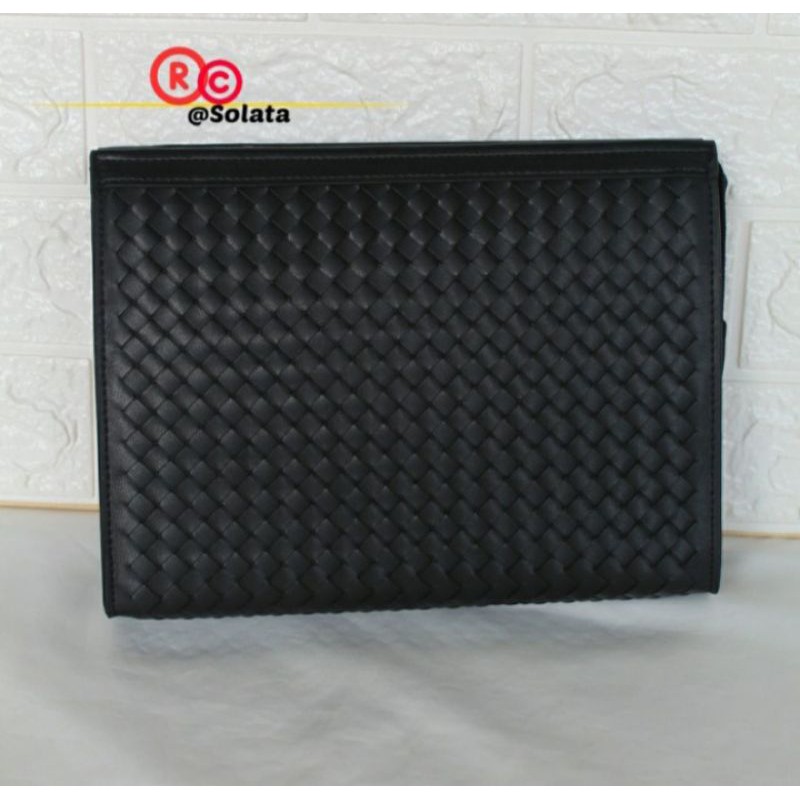 Handbag kulit anyam pria wanita / Clutch import / Handbag anyam