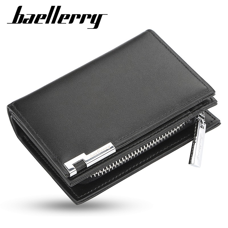 DOMPET LIPAT WANITA BAELLERRY ORIGINAL KULIT HITAM LUTON WA362B5 MINI SLOT KECIL KARTU KOIN RESLETING PENDEK IMPORT PREMIUM KOREA BRANDED BATAM MURAH