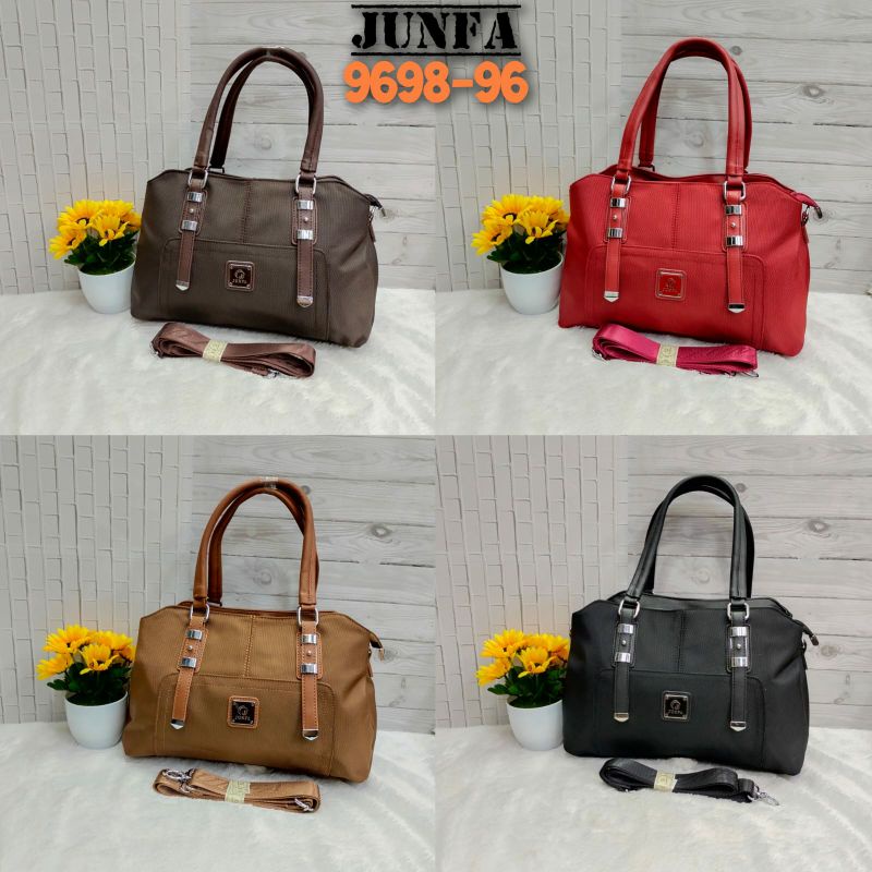 Tas wanita junfa 9698-96 bahan kanvas kualitas original