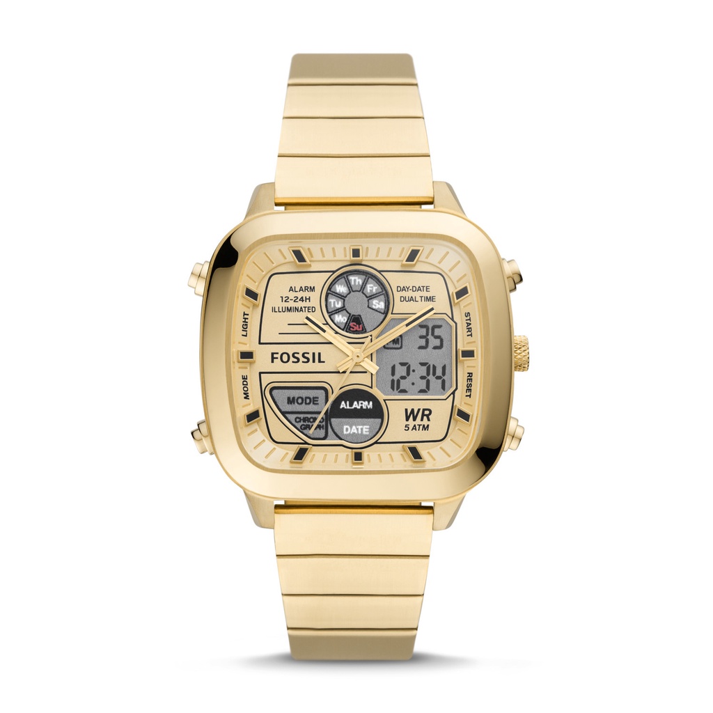 Fossil Retro Analog-Digital Gold-Tone FS5889