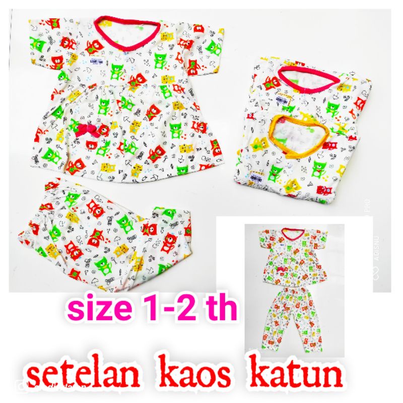 Little Kidnie Baju Anak Perempuan Piyama Motif Fullprint All Size Mulai 1 Tahun