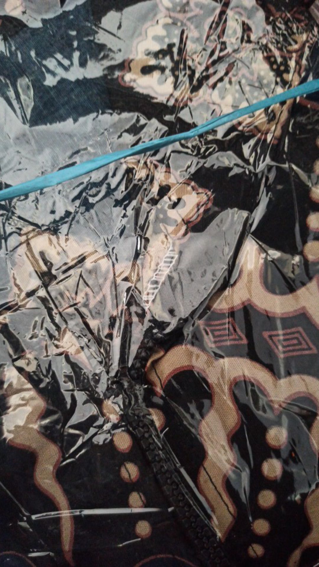 Batik Tunik Shibori Jumputan Terbaru M L Xl Xxl Jumbo / Hrb026 Yelbor Navbor / Biru Putih / Original