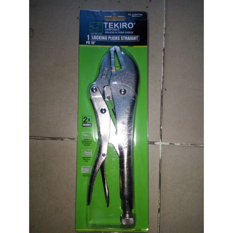 tekiro LG0768 tang buaya lurus 10 inch locking grip pliers straight 10&quot; LG 0768