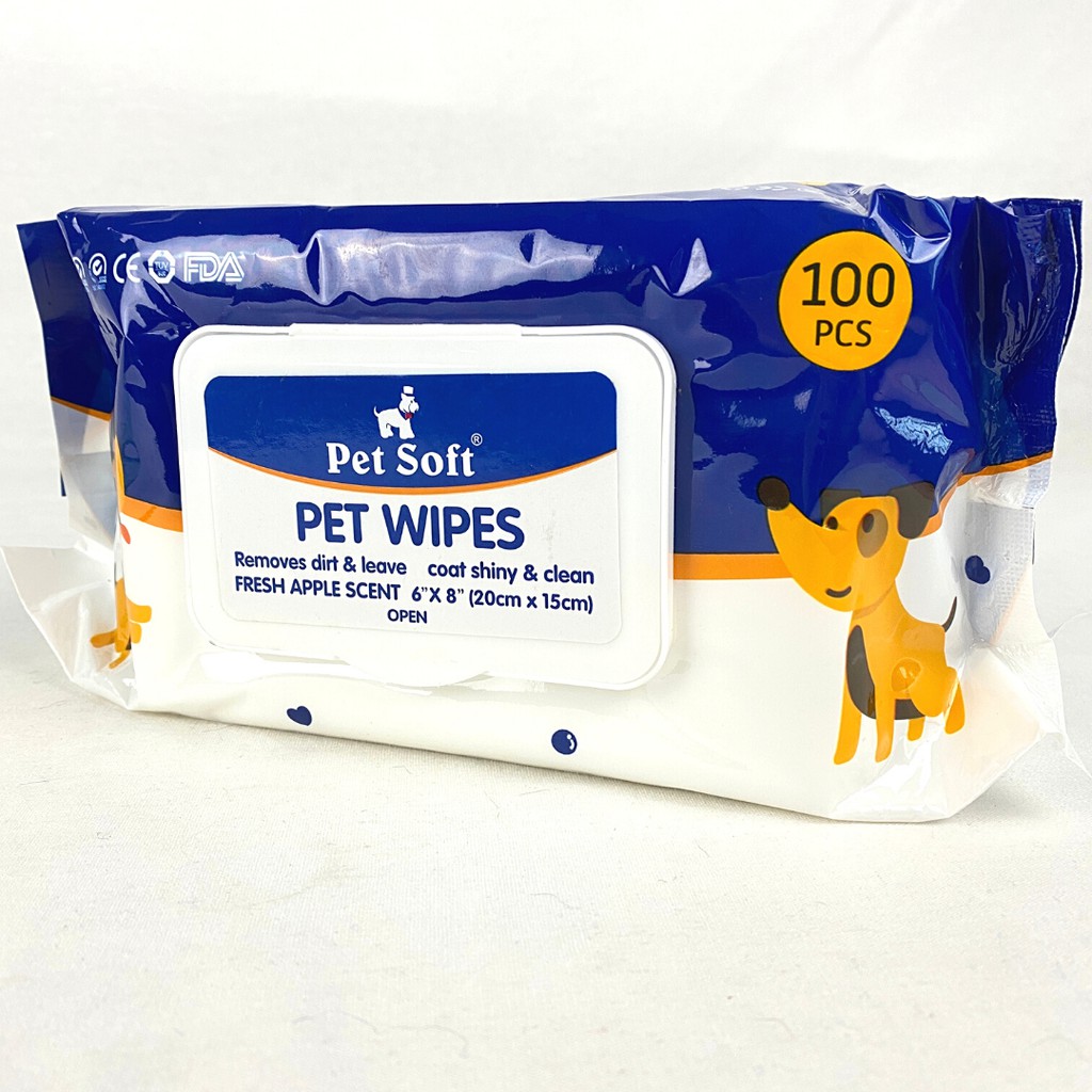 

PETSOFT Tissu Basah PET Wipes 100pcs