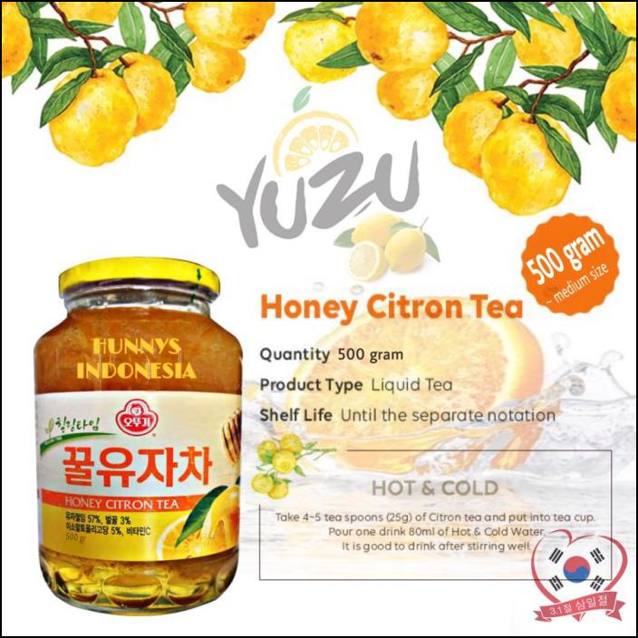 

HONEY CITRON TEA YUJACHA KOREA YUZU TEA TEH MADU LEMON CITRUN 0,5 KG