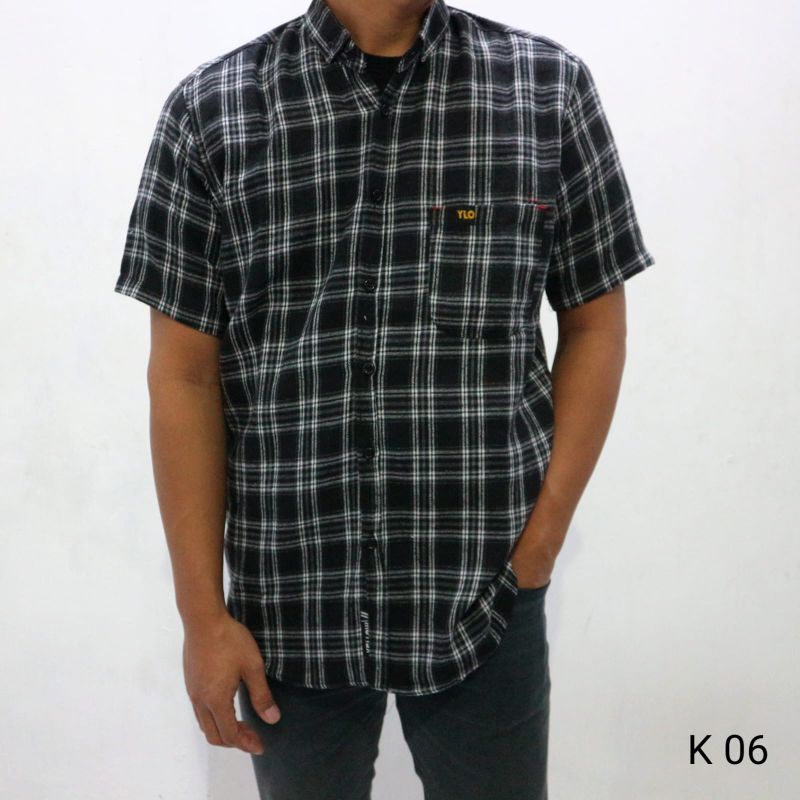 KEMEJA FLANEL LENGAN PENDEK | KEMEJA PREMIUM | FLANEL