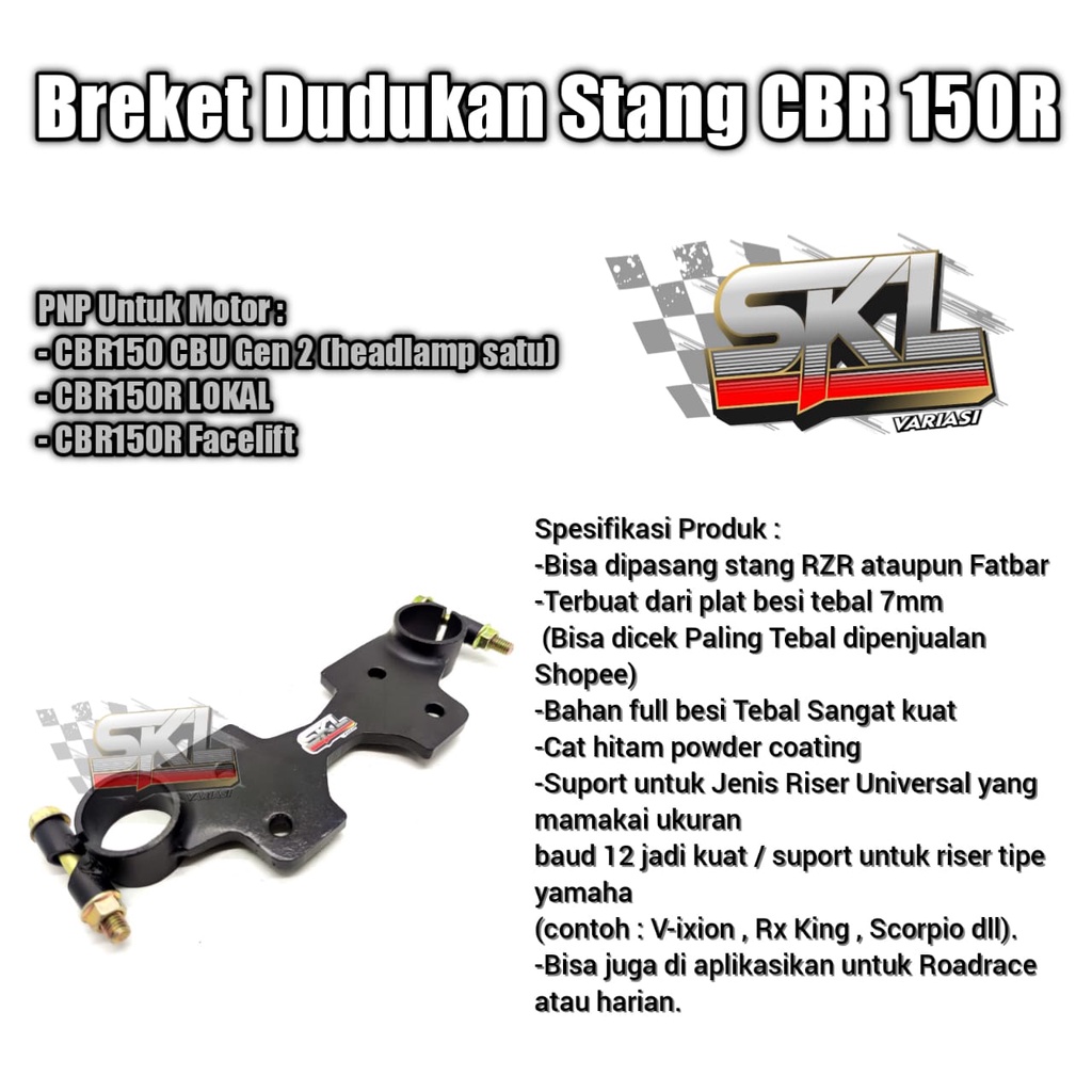 Breket Raiser Stang Cbr 150R Bracket Dudukan Riser Stang Cbr 150 Breket Reser Stang Cbr