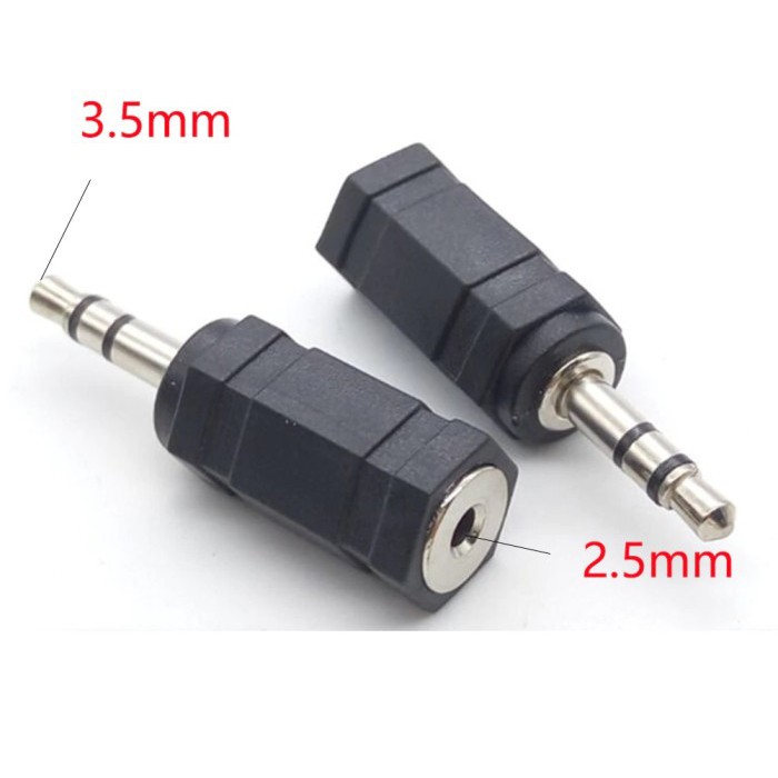 2 pcs Jack Jek Plug AUDIO AUX STEREO TRS 3.5mm Male to 2.5mm Female ADAPTER