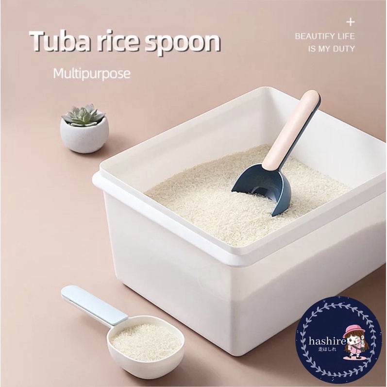 Sendok Takar Beras Klip 2 in 1 / Scoop Rice / Sekop Tepung / Sendok Ukur / Takar Serbaguna /Pet Food Spoon /