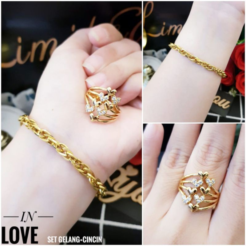 Xuping gelang dan cincin wanita cvv32