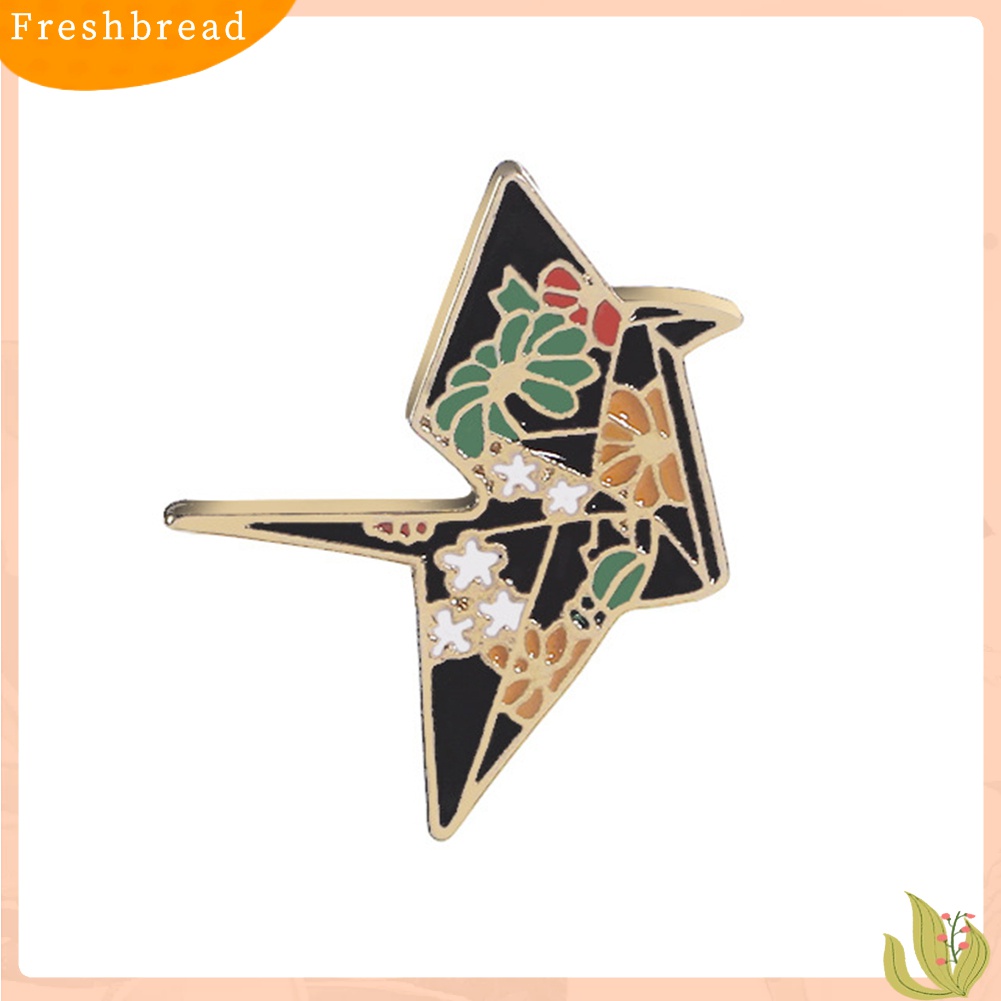 [Fresh] Bros Pin Motif Burung Bangau Bahan Kain untuk Pria / Wanita