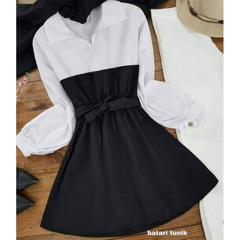 (ORISA TUNIK) TUNIK MOSCRAPE KOREA KOMBINASI WARNA || ATASAN WANITA || TUNIK STYLE KOREA&RETRO