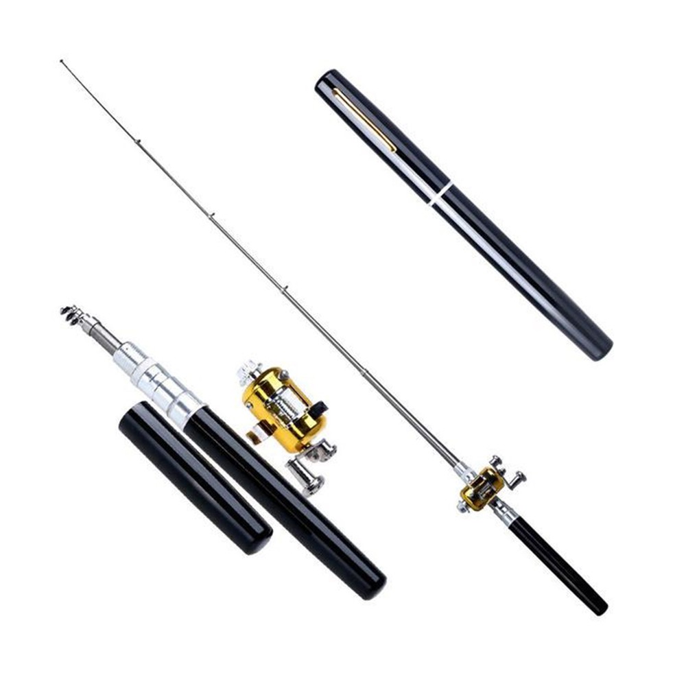 Fishing Rod Pen Mini Pocket Fish Alat Pancing Ikan Pancingan Saku