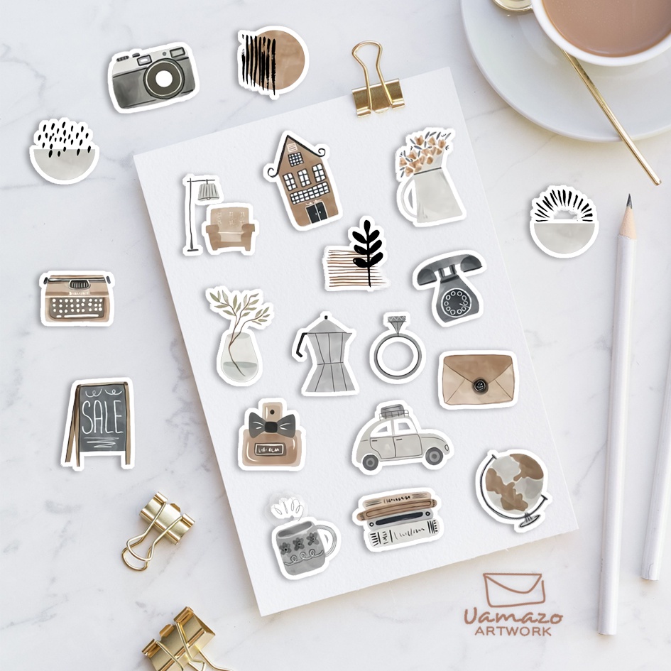 

Sticker Tumblr / Boho Vintage / Sticker Pack / Sticker Lucu / Sticker Aesthetic / Sticker Scrapbook