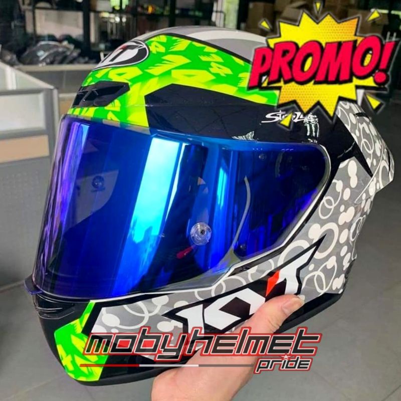 Visor KYT TT Course - Iridium Blue