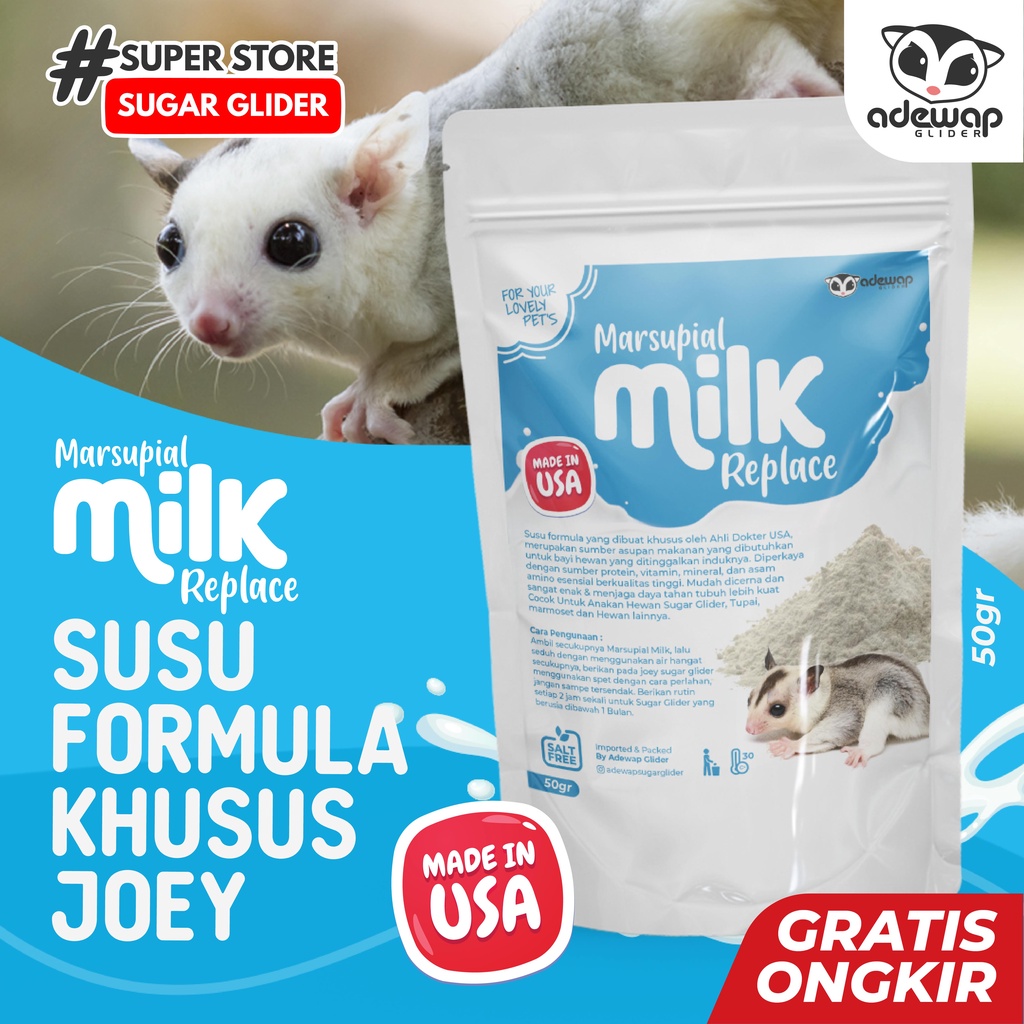 ADEWAP GLIDER Marsupial Milk Replacer Possum Pengganti Susu Sugar Glider