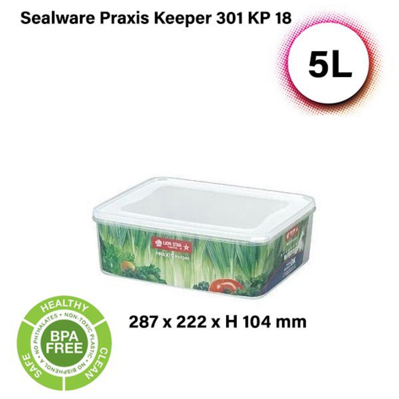 LION STAR Kotak Makanan [PRAXIS Keeper No. 301] 5 Liter PRAXIS Keeper 301 (5lt) KP-18