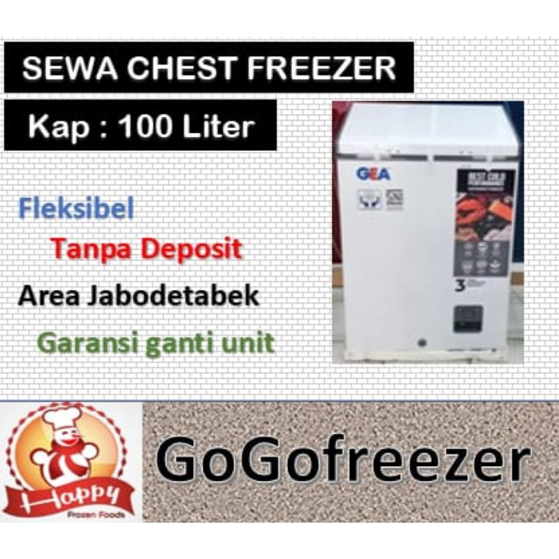 Sewa freezer 100 liter untuk 6 bulan PLUS FREE 1 Bulan
