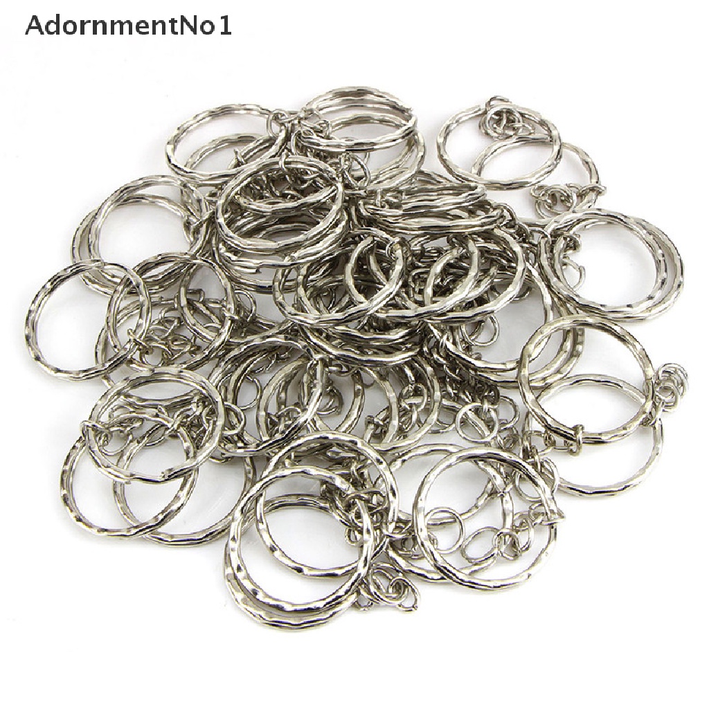 (AdornmentNo1) 50pcs Ring Gantungan Kunci Silver 25mm DIY