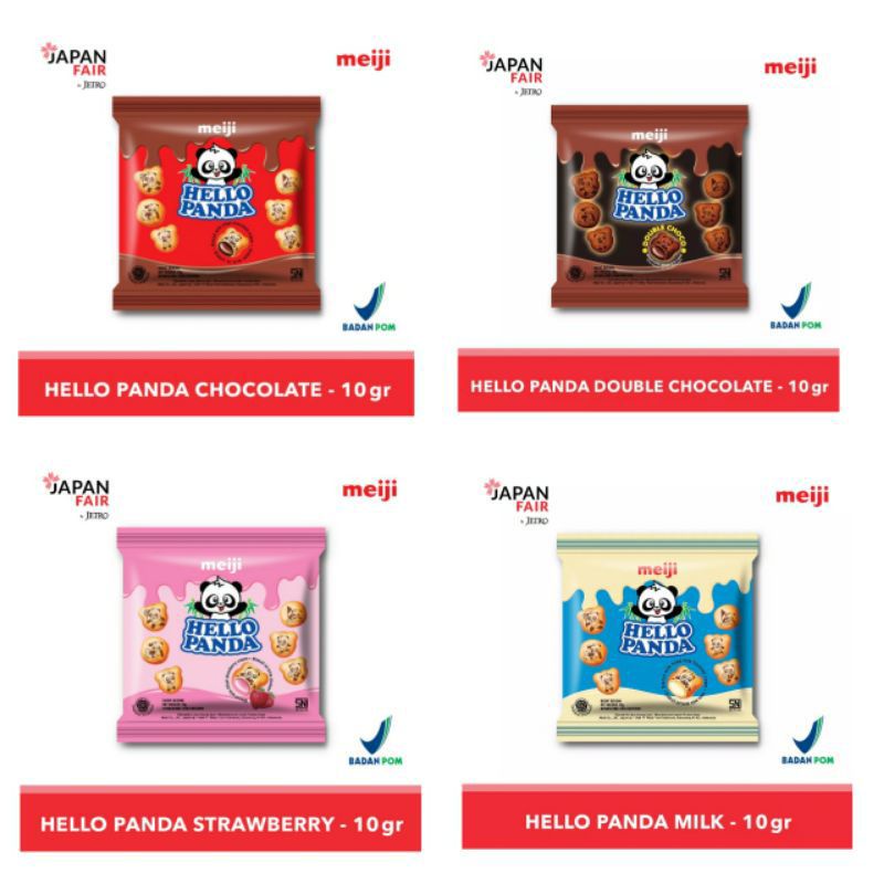 

Helo panda strowberry, chocolate, double chocolate , Milk 10g