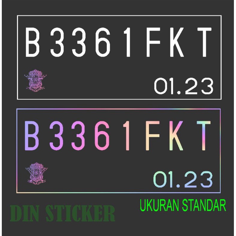 sticker cutting PLAT NOmor sticker motor