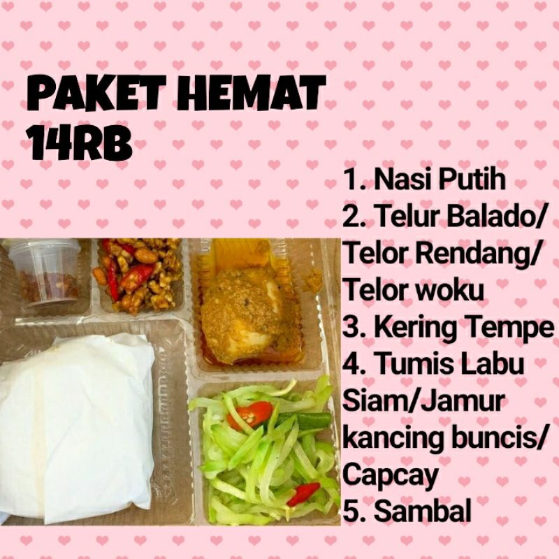 

PAKET NASI BOX HEMAT 14ribu #NasiBoxmurah #Nasiboxbekasi #Nasibox #Dusbox #cateringbekasi #cateringcikarang #nasiboxcikarang #paketnasi #nasibox#