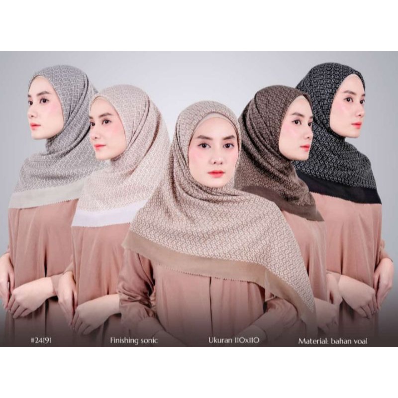 jilbab segiempat voal motif premium laser cutting/voal motif premium laser cutting