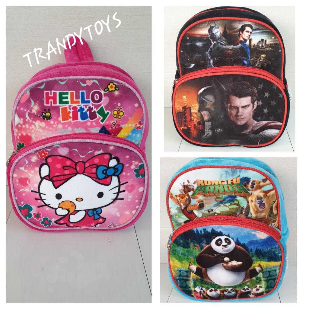 Backpack Tas Ransel Sekolah Anak Karakter HELLO KITTY-AVENGERS-KUNGFU PANDA