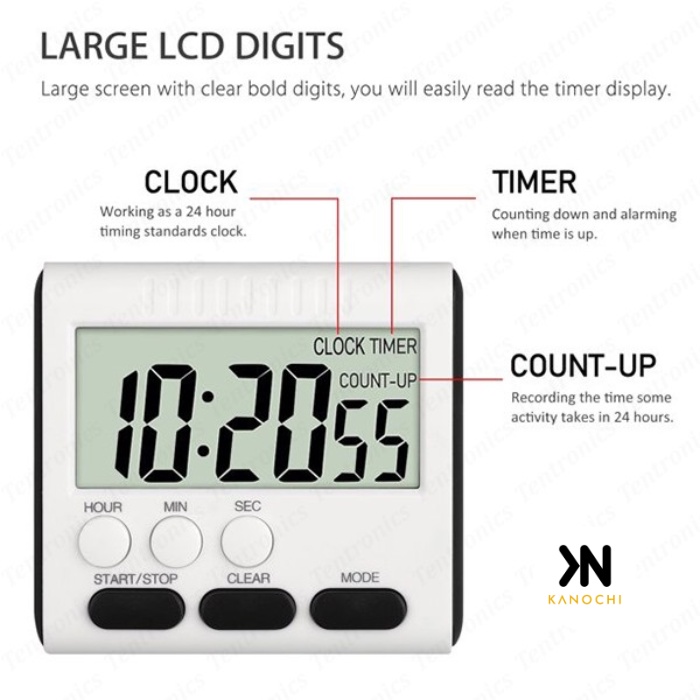 Digital Kitchen Timer Stopwatch Masak Dapur Cooking Alarm Kopi Kue