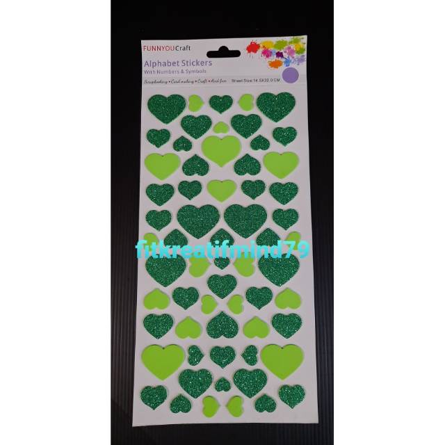 

Stiker Foam Love warna Hijau untuk Scrapbooking, Craftmaking, Craft