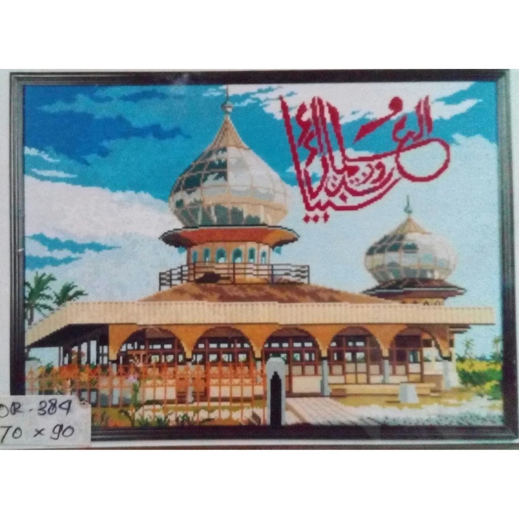 KRUISSTEEK KRISTIK ORCHID MOTIF MASJID OR 384