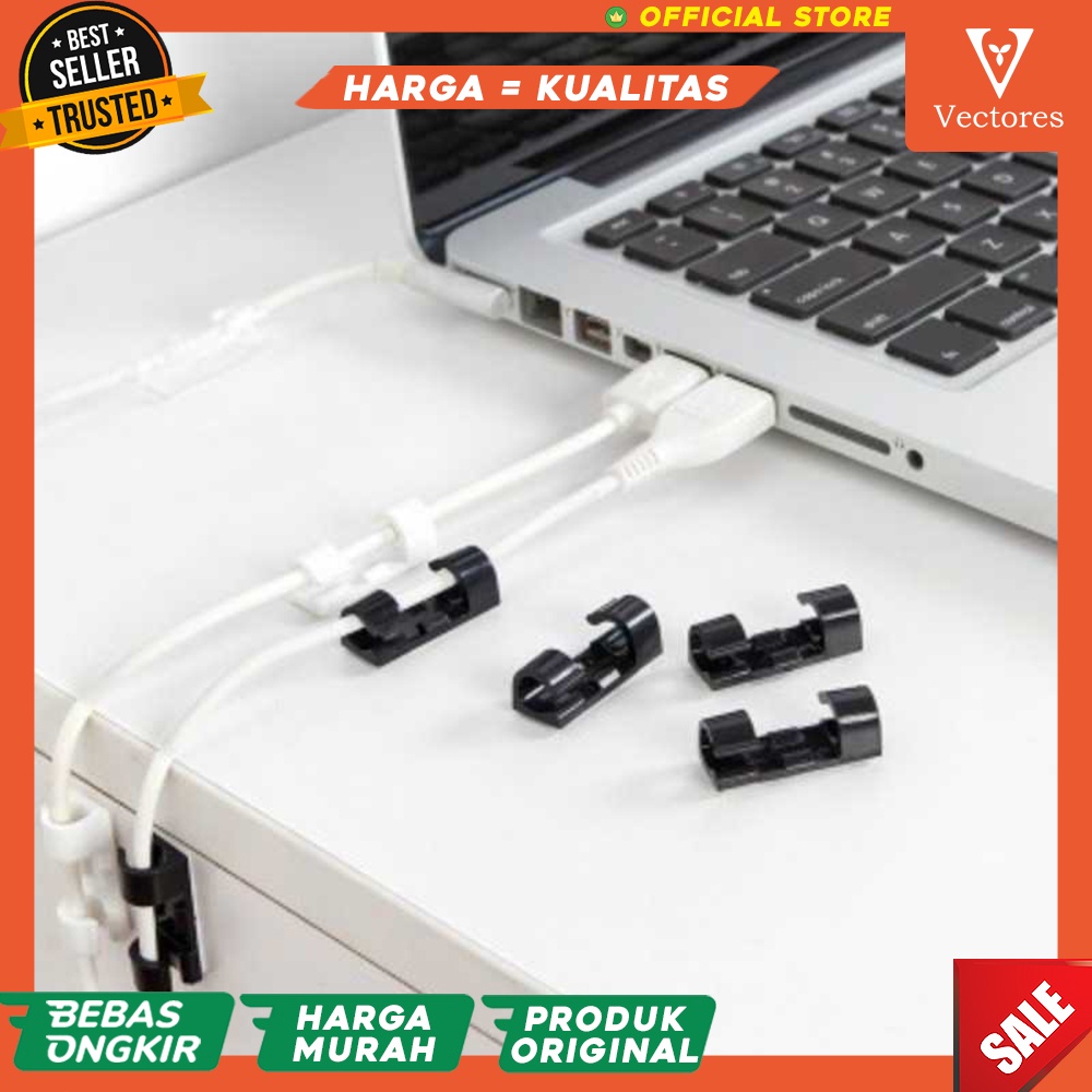 ORIGINAL Penjepit Klip Klem Kabel Organizer Tempel (20pcs)