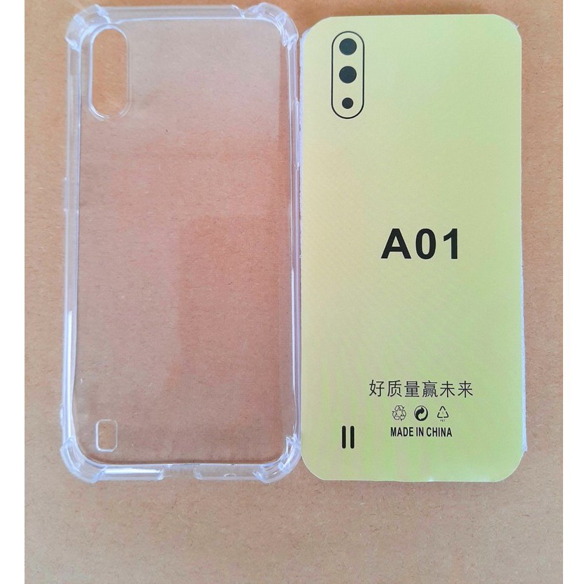 Softcase HP Anticrack Cesing Casing Kondom HP SAMSUNG A01 Silikon Bening Lentur