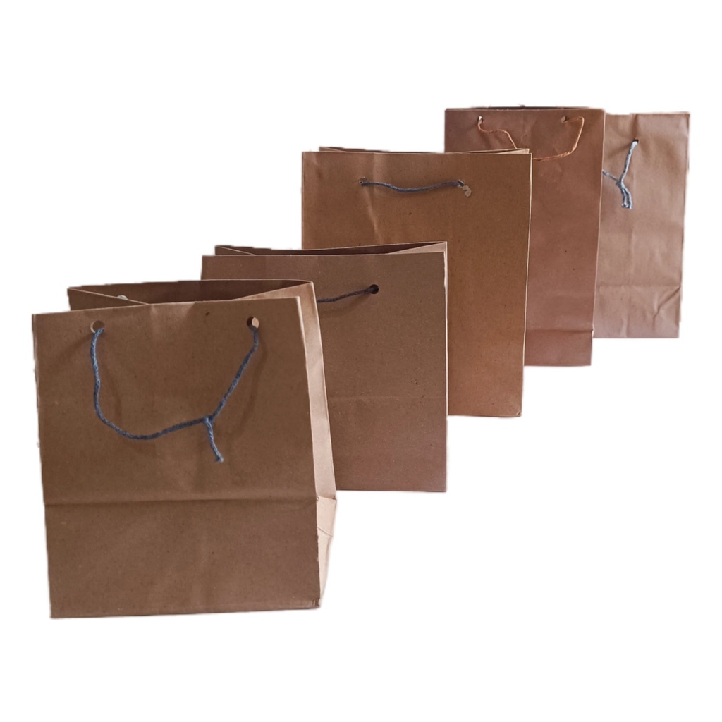 Paper Bag Coklat Polos Craft Uk 20X10X25CM R7 [ECERAN] GOODIE BAG paperbag murah / Tas Kertas kecil mini souvenir