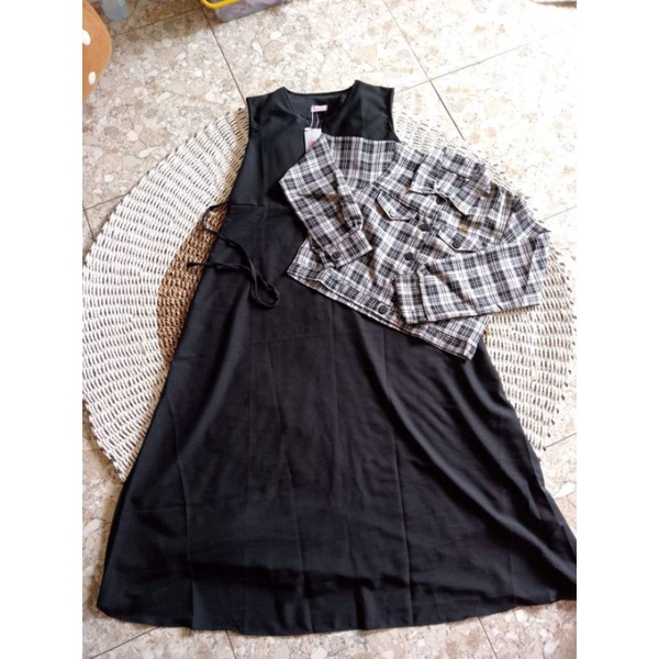 SETELAN GAMIS LEXY TARTAN//GAMIS MUSLIM//GAMIS LEBARAN