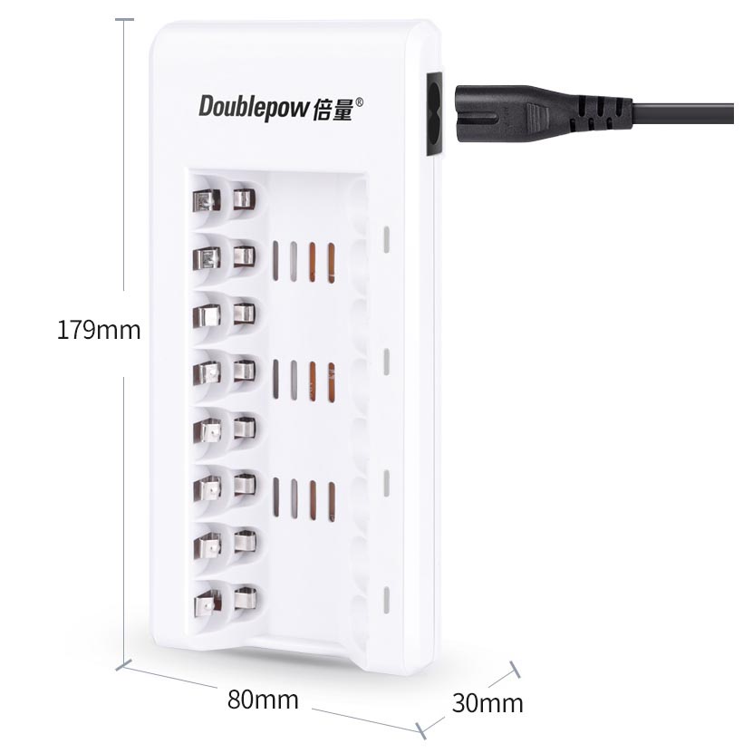 DOUBLEPOW Charger Baterai 8 slot for AA/AAA