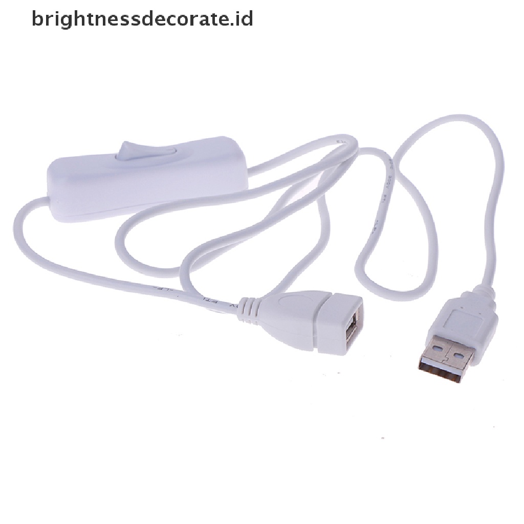 1 Pc Kabel Ekstension Usb Dengan Saklar On / Off Ukuran 1m Untuk Lampu Kipas Usb