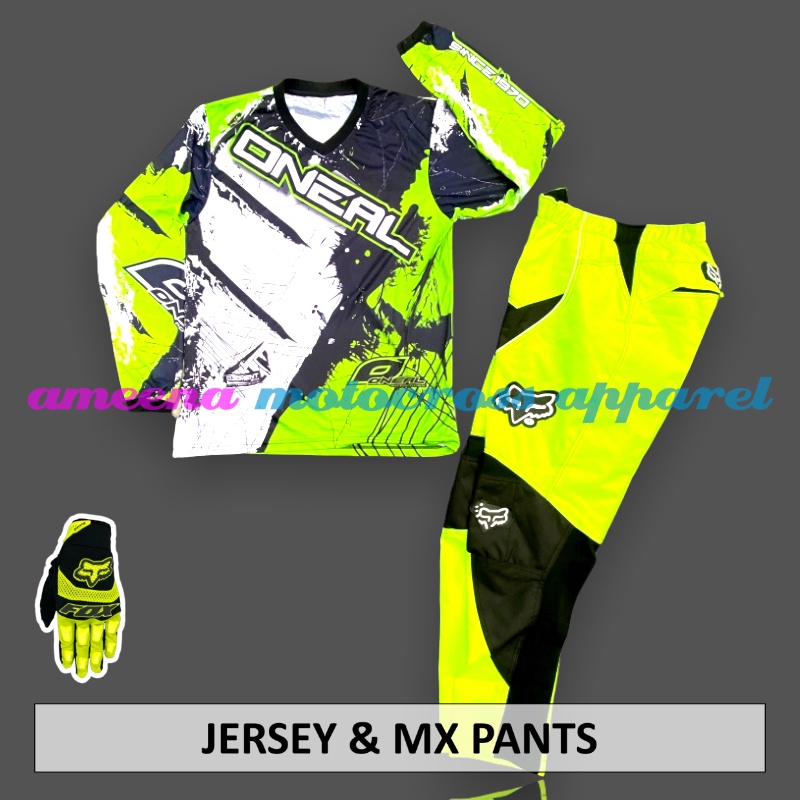 Jerseyset - Jersey set Trail - Jersey &amp; Celana Motocross - Jersey Trabas - Jersey Stelan MX Cross - Satu Set Jersey &amp; Celana - Jersey Lokal - Celana Cordura -  ONCT0404-F44