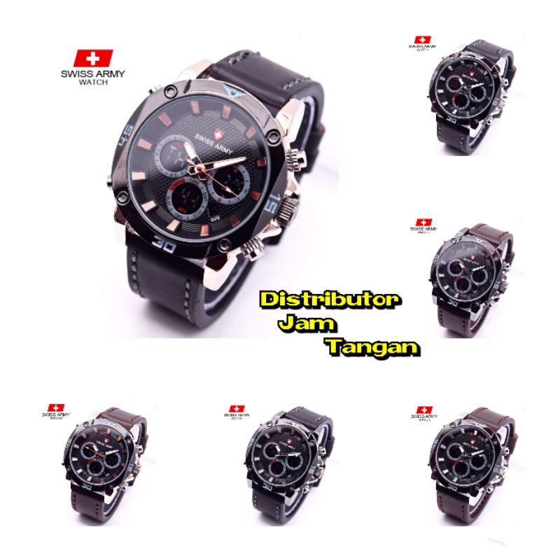 Jam Tangan Pria SA Kulit Double Time S6710