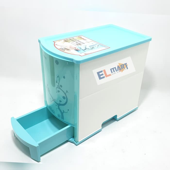 Tempat penyimpanan beras 7kg COSMOS FIFO 007 Pundi - Rice box mini