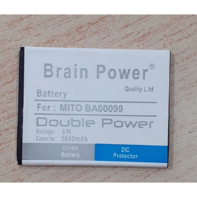 Double Power Battery Batere Batre Baterai Brain Power Mito A72 BA-00099 BA00099