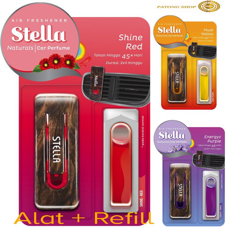 Stella Car Perfume Set (Alat + 2 pcs Refill)