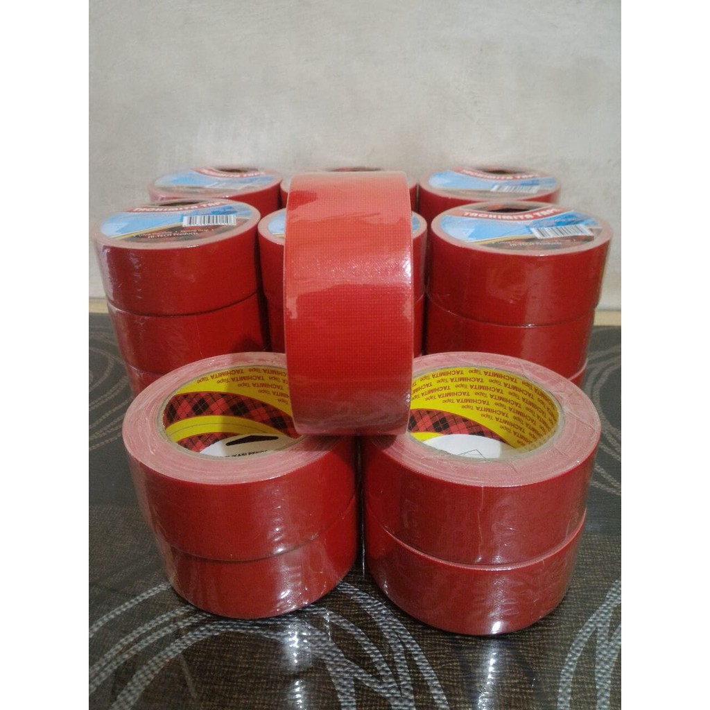 

Terlaris CLOTH TAPE LAKBAN KAIN WARNA MERAH TACHIMITA BERKUALITAS 2 INCH 17 M