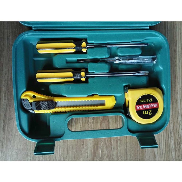 [ GRAY.STORE 178 ] Hand tool kit set alat perkakas reparasi perbaikan tukang 9 in 1 - TK9