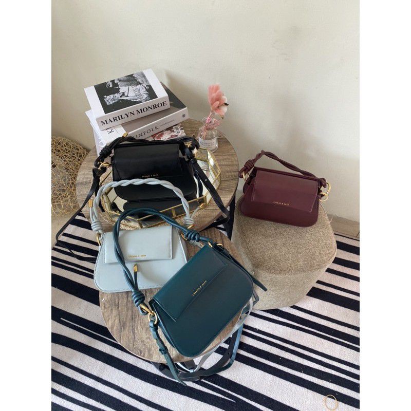 Ck Twist Top Handle Bag