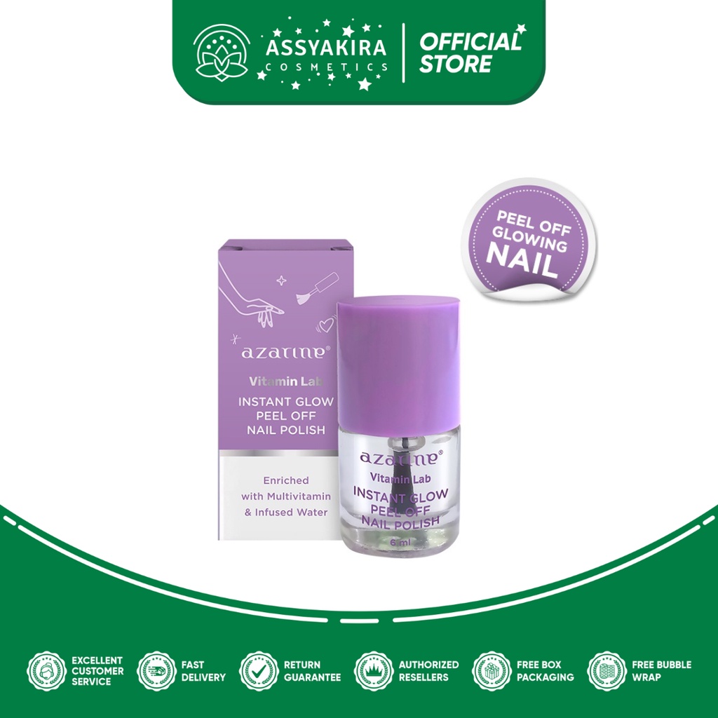 Azarine Vitamin Lab Instant Glow Peel Off Nail Polish 6ml