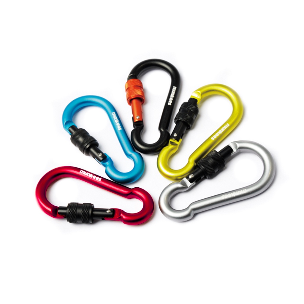 Carabiner Munkees 3249 8cm Pear Shape With Screw Lock
