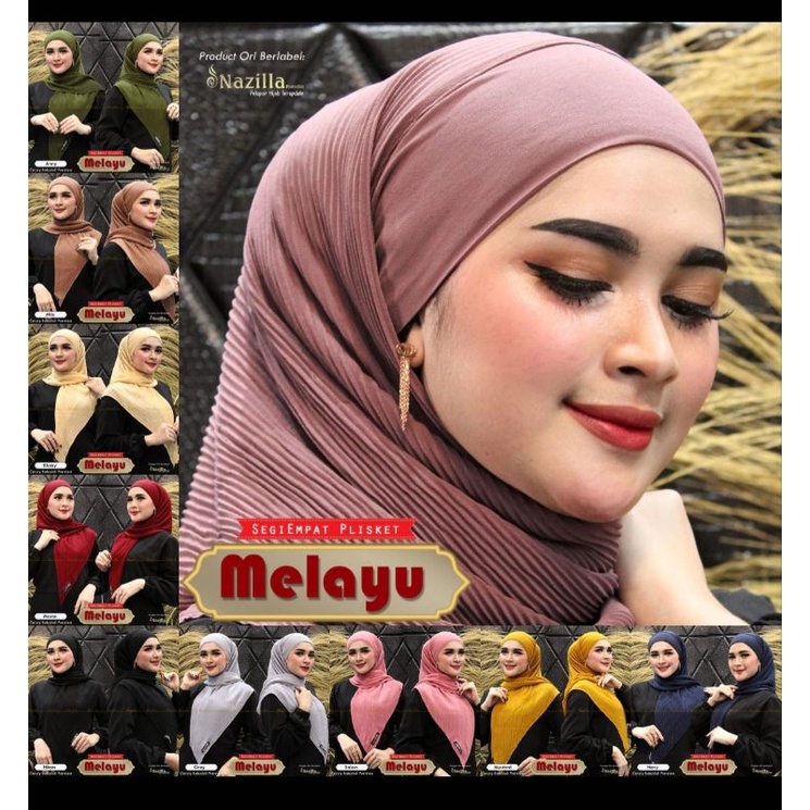 hijab segi empat plisket melayu ori nazilla