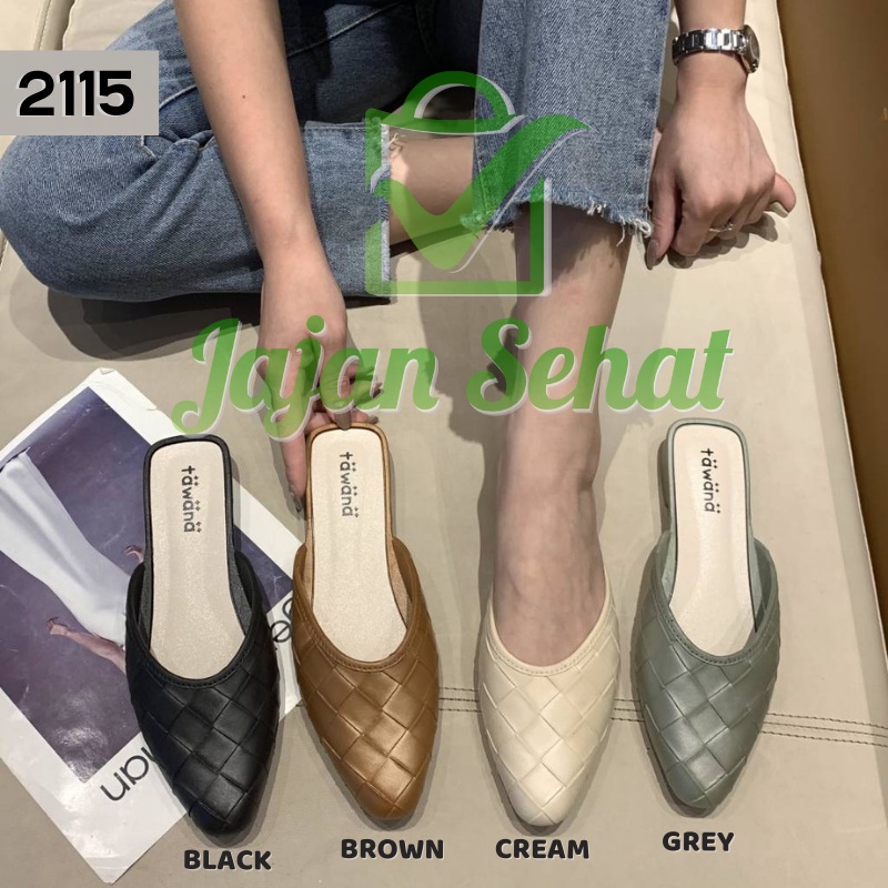 SANDAL SHOES TAWANA FLAT SEPATU SENDAL WANITA 2115