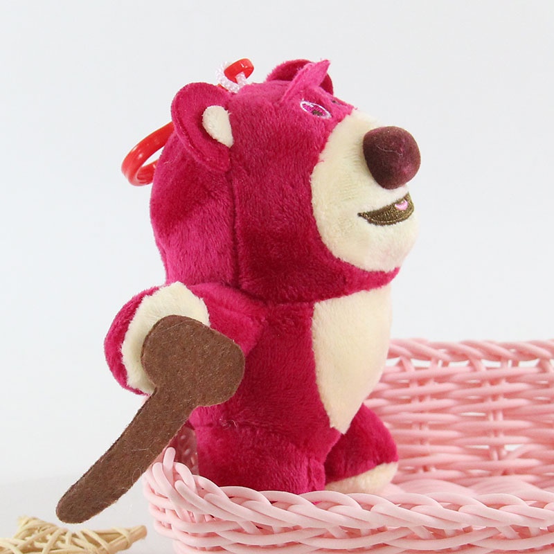 Gantungan Kunci Boneka Plush Disney Toy Story Strawberry Bear Forky Lotso Untuk Anak